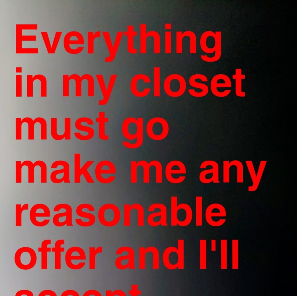 Everything must go in closet
